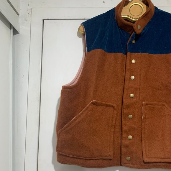 VINTAGE HOMEMADE CASUAL WOOL VESTS SIZE L - Picture 6 of 7